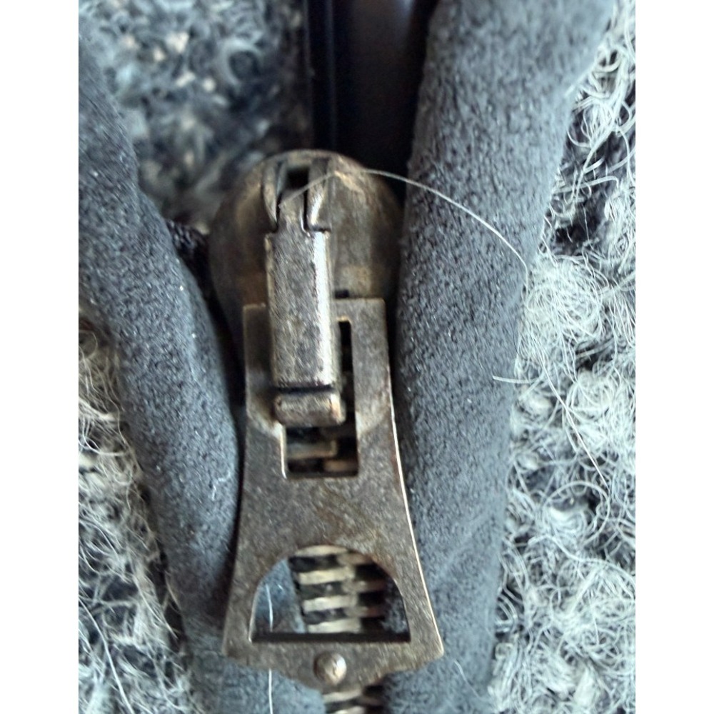 Isabel Marant Étoile Womens Octavia Zip Jacket Wool Mohair Gray Size 38 - Picture 8 of 11